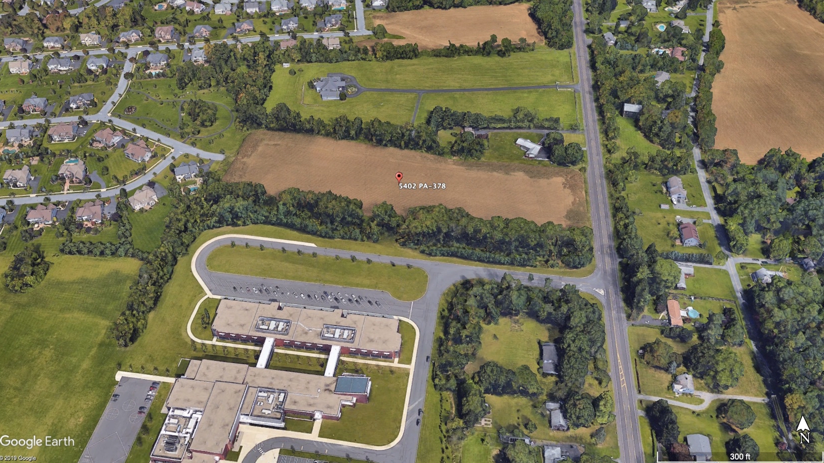 Aerial image of field.